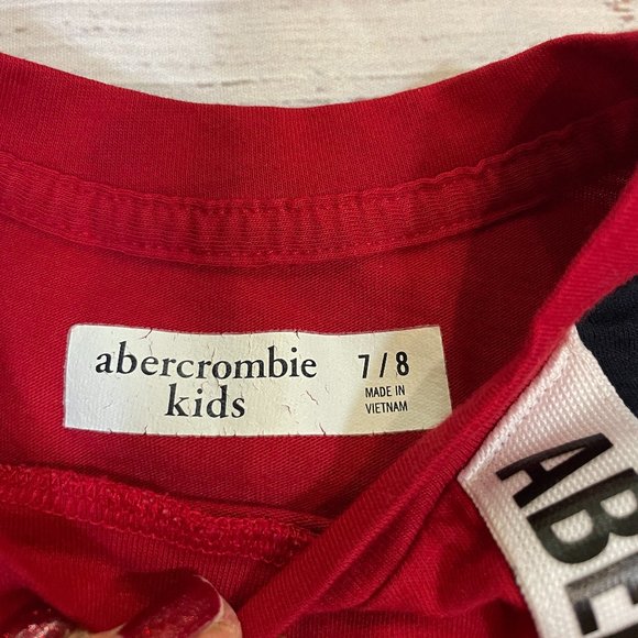 Boys Abercrombie Kids Color Block Logo Short Sleeve Tee - Picture 3 of 4